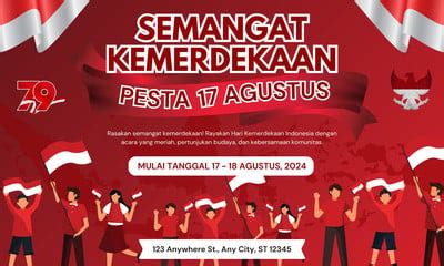 halaman  gratis contoh banner  agustus  keren canva