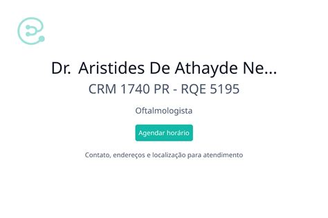 Dr Aristides De Athayde Neto Oftalmologista Em Curitiba Pr Curitiba