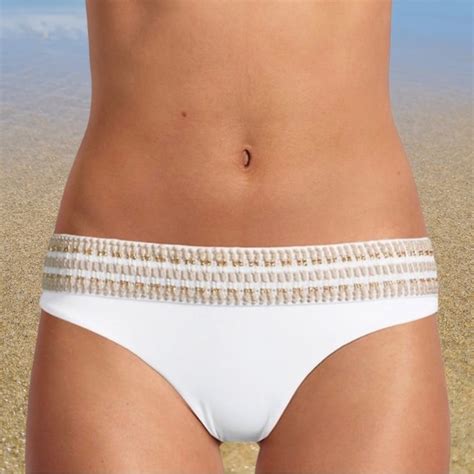 Peixoto Swim Peixoto Signature Zoni Swim Bikini Bottom Featuring A Woven Elastic Waistband