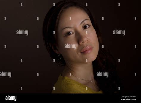 Japanese Woman Headshot Stock Photo Alamy