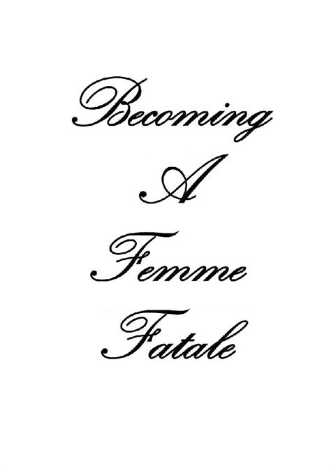 Becoming A Femme Fatale Pdfcoffeecom