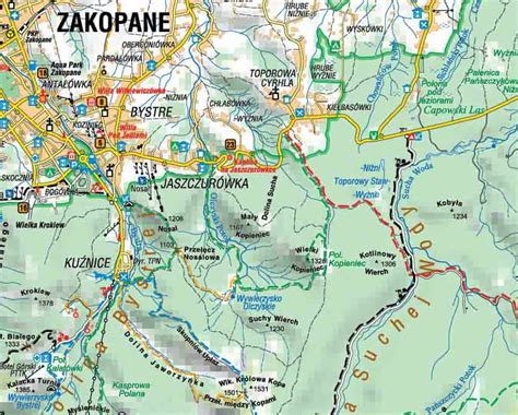 zakopane mapa szlakw turystycznych mapaturystycznapl