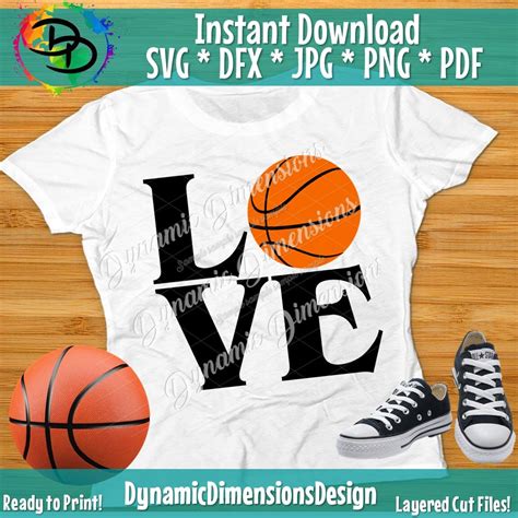 Love Basketball Svg Basketball Svg Basketball Shirt Basketball Fan