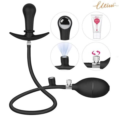 Utimi Inflatable Anus Plug For Male Adjustable Anal Massager Anus Stopper With Inbuilt Steel