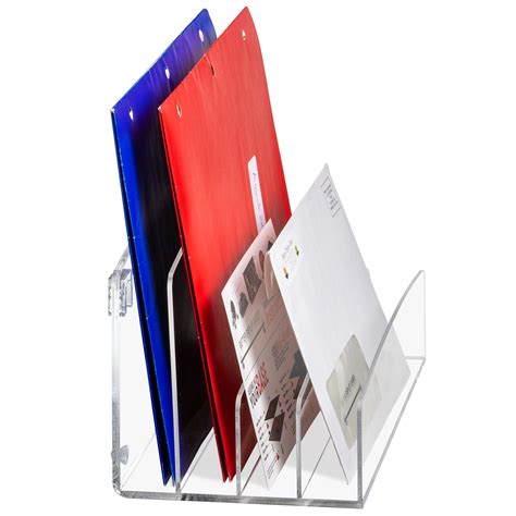 Acrylic Document Holder with Wall Mount for Home or Office - 12" x 6