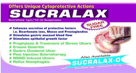 Sucralax O Sucralfate And Oxetacaine Suspension Form Syrup At Rs