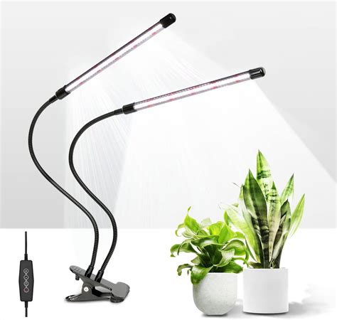 iPower Luz LED de cultivo lámpara de cultivo de plantas con clip de