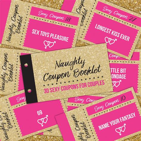 Naughty Coupon Book Sex Coupons Gift For Couple Sexy Coupon