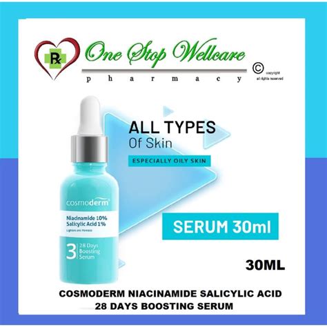 COSMODERM NIACINAMIDE SALICYLIC ACID 1 28 DAYS BOOSTING SERUM 30ML