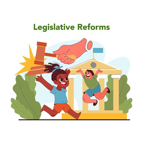 Legislative reforms for child labor. Flat vector illustration 41176110