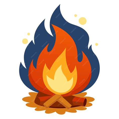 camping fire cartoon 10