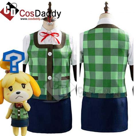 Game Animal Crossing: New Horizons Isabelle Cosplay Costume Outfits