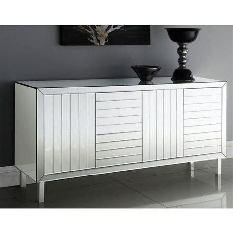 Leah Sideboard Buffet Chrome Meridian Furniture Furniture Cart