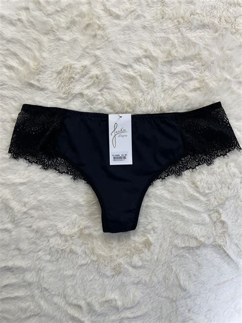 Calcinha Plus Size Renda Importada Bicolor Jackie Lingerie