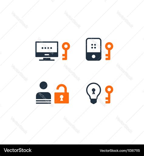 Private access security technology gadget Vector Image