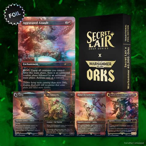 Secret Lair x Warhammer 40,000: Orks Foil Edition | Secret Lair