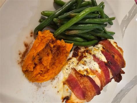 Cheesy Stuff Chicken Breast Wrapped In Bacon Foodtalk