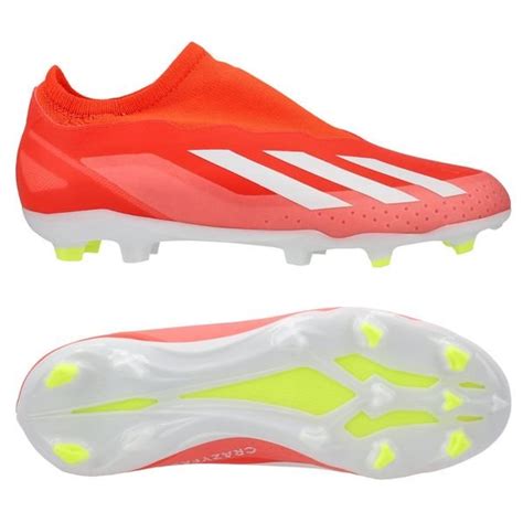 Adidas X Crazyfast League Laceless Fg Energy Citrus Rouge Blanc Jaune