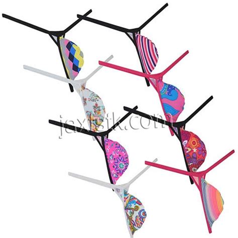Fashion Men S Tear Drop G String Tangas Underwear Flower Print String Bikini T Back Jockstrap