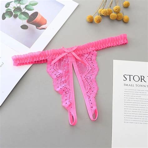 Sexy Women Lace Thong G String Panties Lingerie Underwear Crotchles T