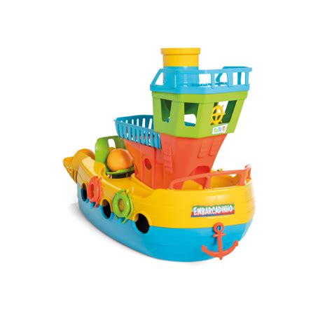 Barco Brinquedo Infantil - Brinquedo Barco Infantil Colorido Embarcadinho TaTeTi TATETI J.A BRINKS ...