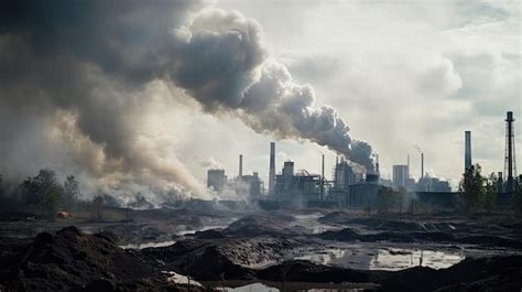 Premium AI Image | Environmental pollution and industrial exterior in ...