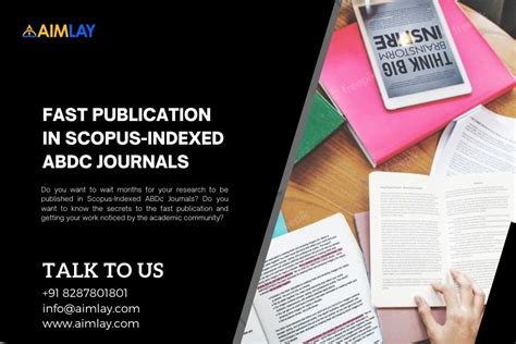 How To Ensure Fast Publication In Scopus Indexed ABDC Journals Aimlay