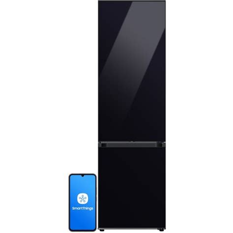 SAMSUNG BESPOKE AI RB38C7B6A22 EF AI No Frost 203cm Czarne szkło