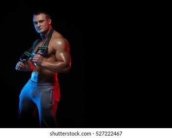 Male Bodybuilder Athlete Naked Torso Doing Stock Photo Shutterstock