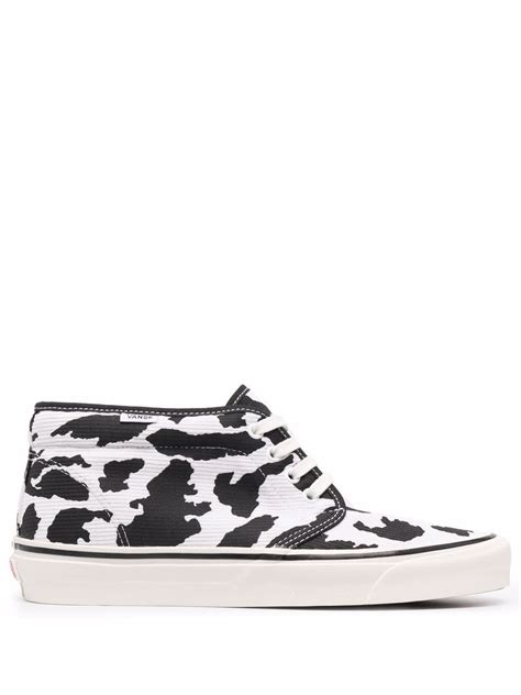 Vans Leopard Print Mid Top Sneakers Farfetch