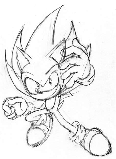 Super Sonic Sketch By Sonicspeedz On Deviantart