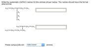 write  systematic iupac names   amines shown