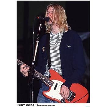 Amazon Kurt Cobain Of Nirvana With Red Guitar Poster 23 5 X 34