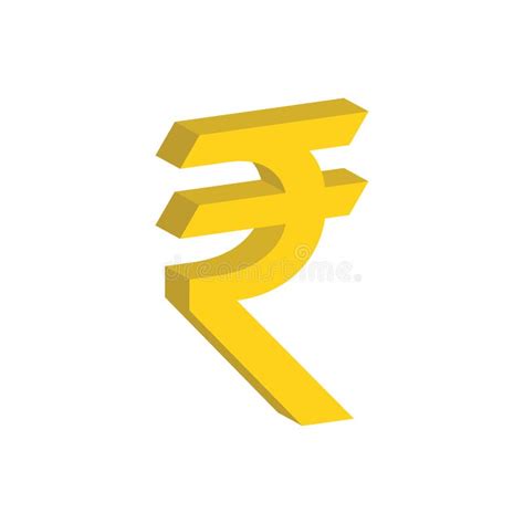 Indian Rupee Icon Indian Rupee Icon 3d Isometric Vector Icon Stock