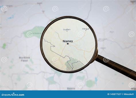 Niamey, Niger. Political Map Stock Image - Image of route, illustrative ...