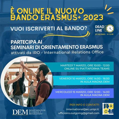 Bando Erasmus Dipartimento Di Economia E Management