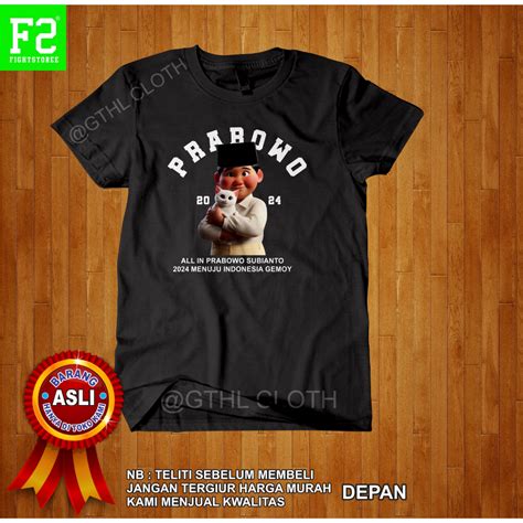 Jual KAOS PRABOWO GEMOY 2024 Shopee Indonesia