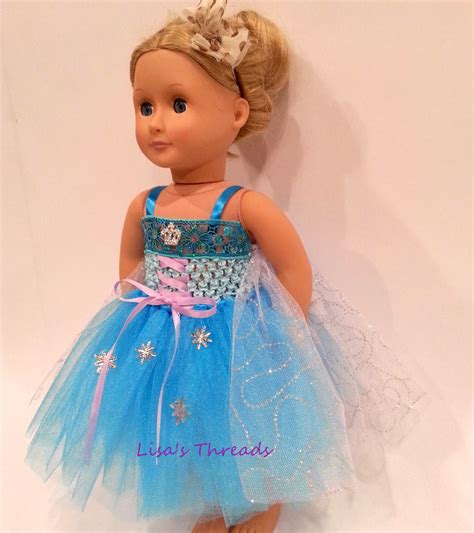 American girl doll Elsa dress/ Frozen Elsa 18'' doll