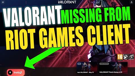 FIX Valorant Missing From Riot Games Client YouTube