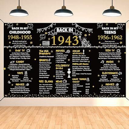 Amazon DARUNAXY 81st Birthday Black Gold Party Decoration Back