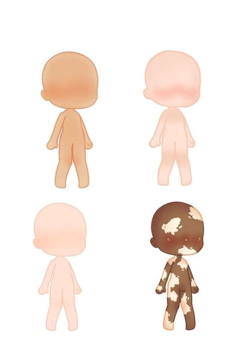 Gacha Body Template Ideas Just Download And Turn The Whit Into Green Body Template