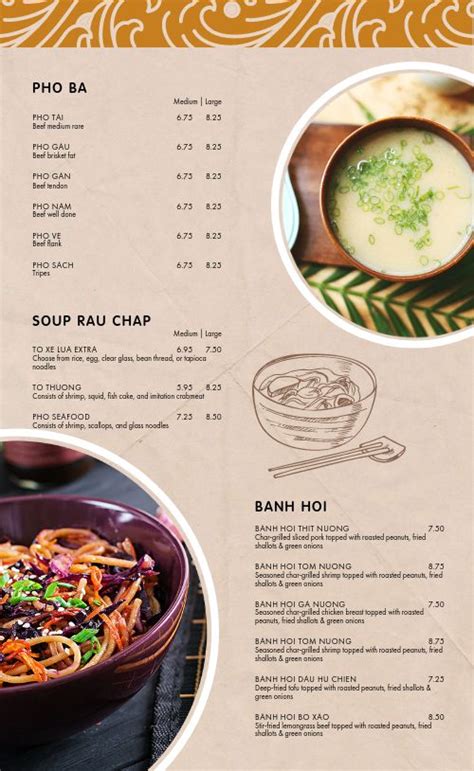 Casual Vietnamese Menu Design Template by MustHaveMenus