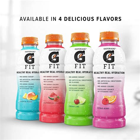 gatorade fit electrolyte beverage variety pack  bottles  oz