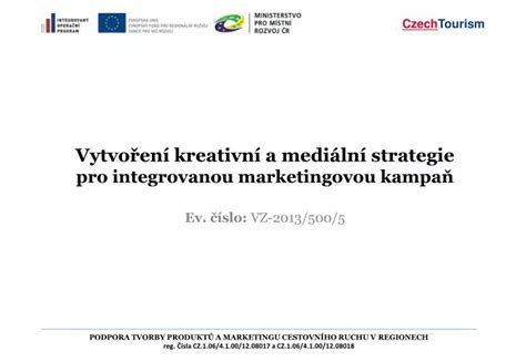 Ppt Vytvo En Kreativn A Medi Ln Strategie Pro Integrovanou