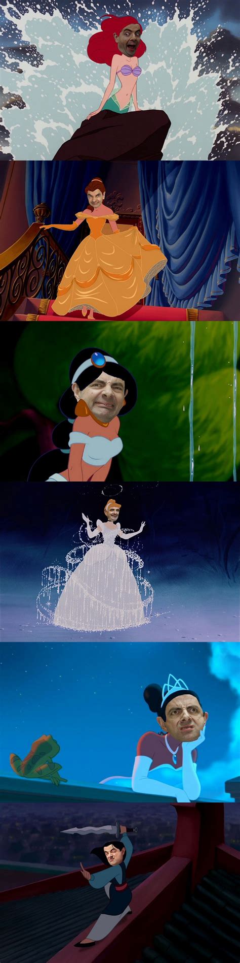 Mr. Bean Disney Princesses | Disney princess memes, Disney princess