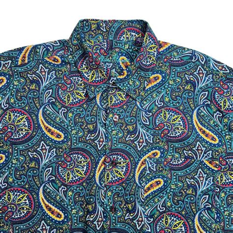 Alan Flusser Alan Flusser Bold Colorful Vibrant Paisley Shirt Grailed