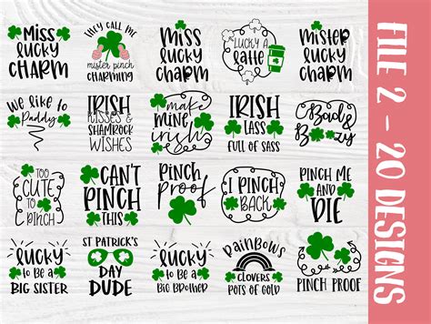 St Patrick S Day Svg Bundle Shirt Designs Funny St Etsy Canada