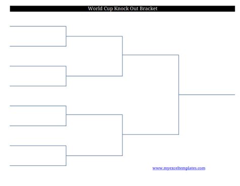 2011 Printable Blank FIFA World Cup Soccer Football Bracket