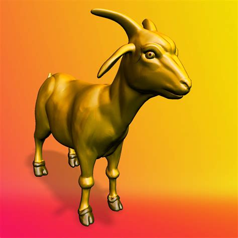 Golden Goat Free Stock Photo Public Domain Pictures