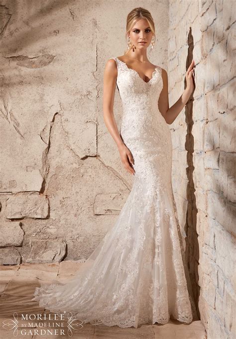 View Dress Mori Lee Bridal SPRING 2015 Collection 2708 Alencon